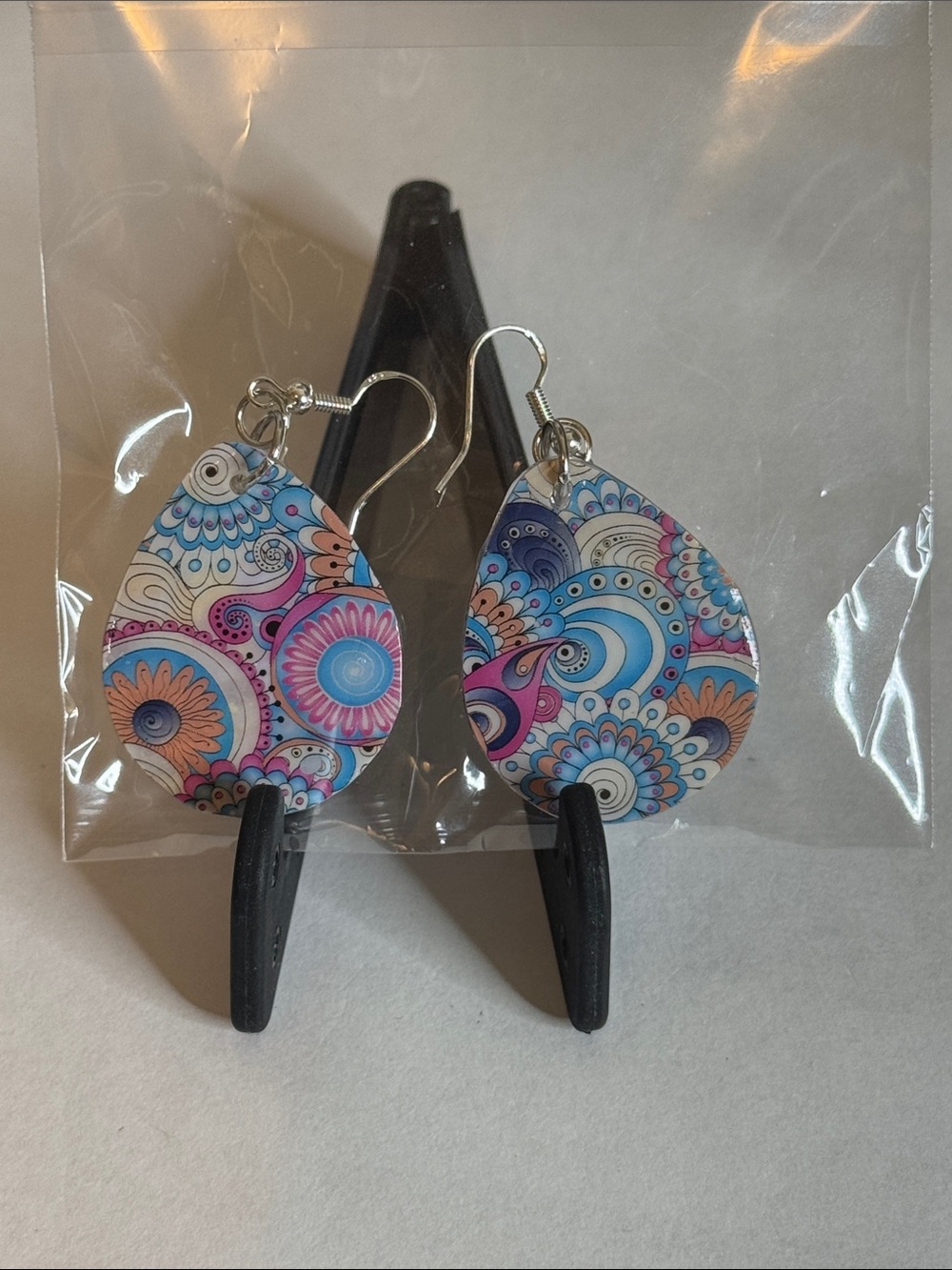 Bohemian Teardrop Dangle Earrings in Multicolor Paisley